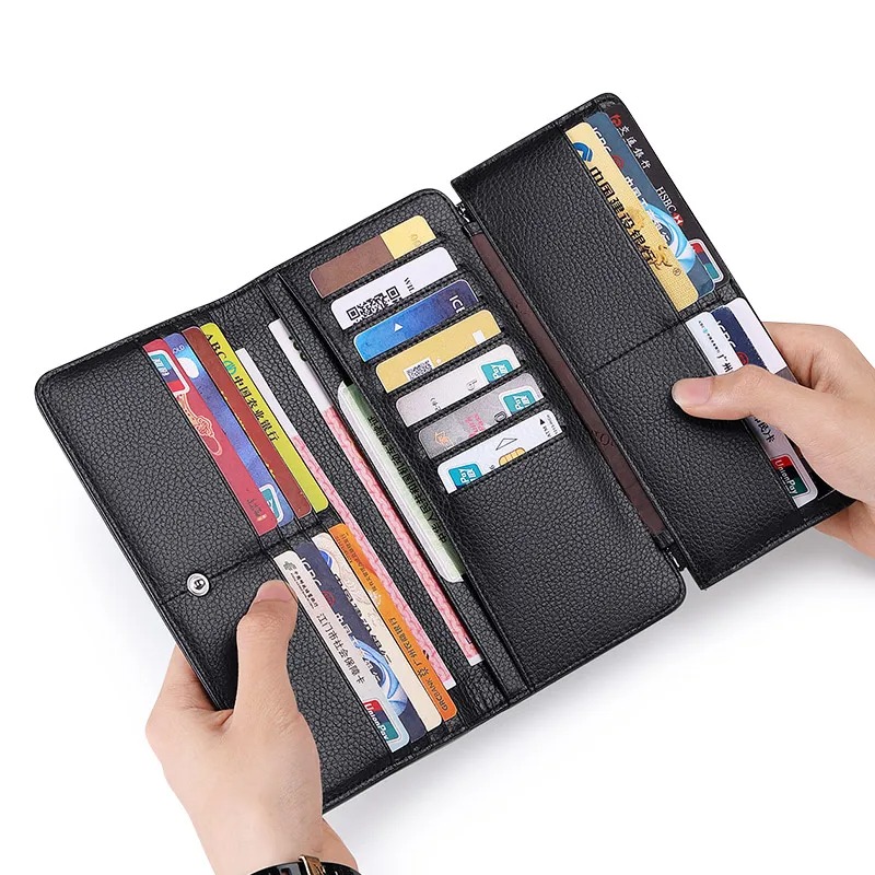 WilliamPOLO Luxury Zipper Long Wallet