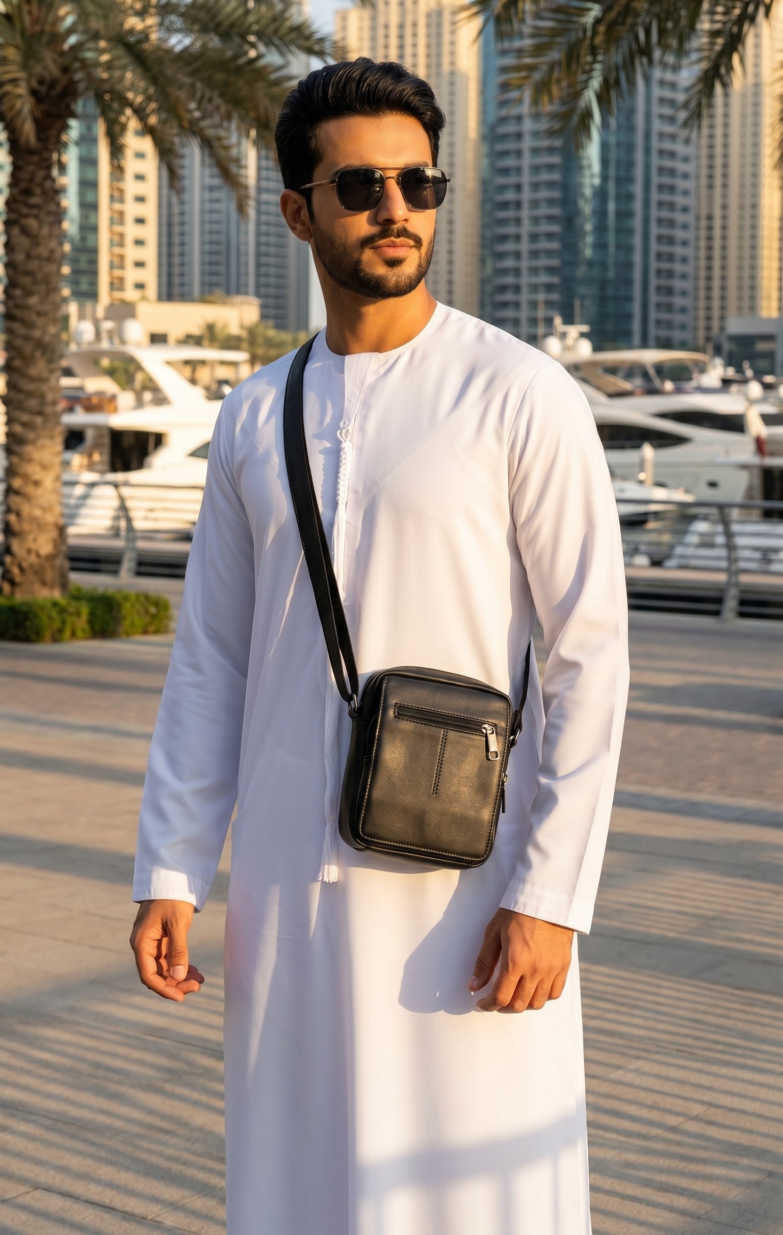 Genuine Cow Leather Crossbody Bag For Man & Women
