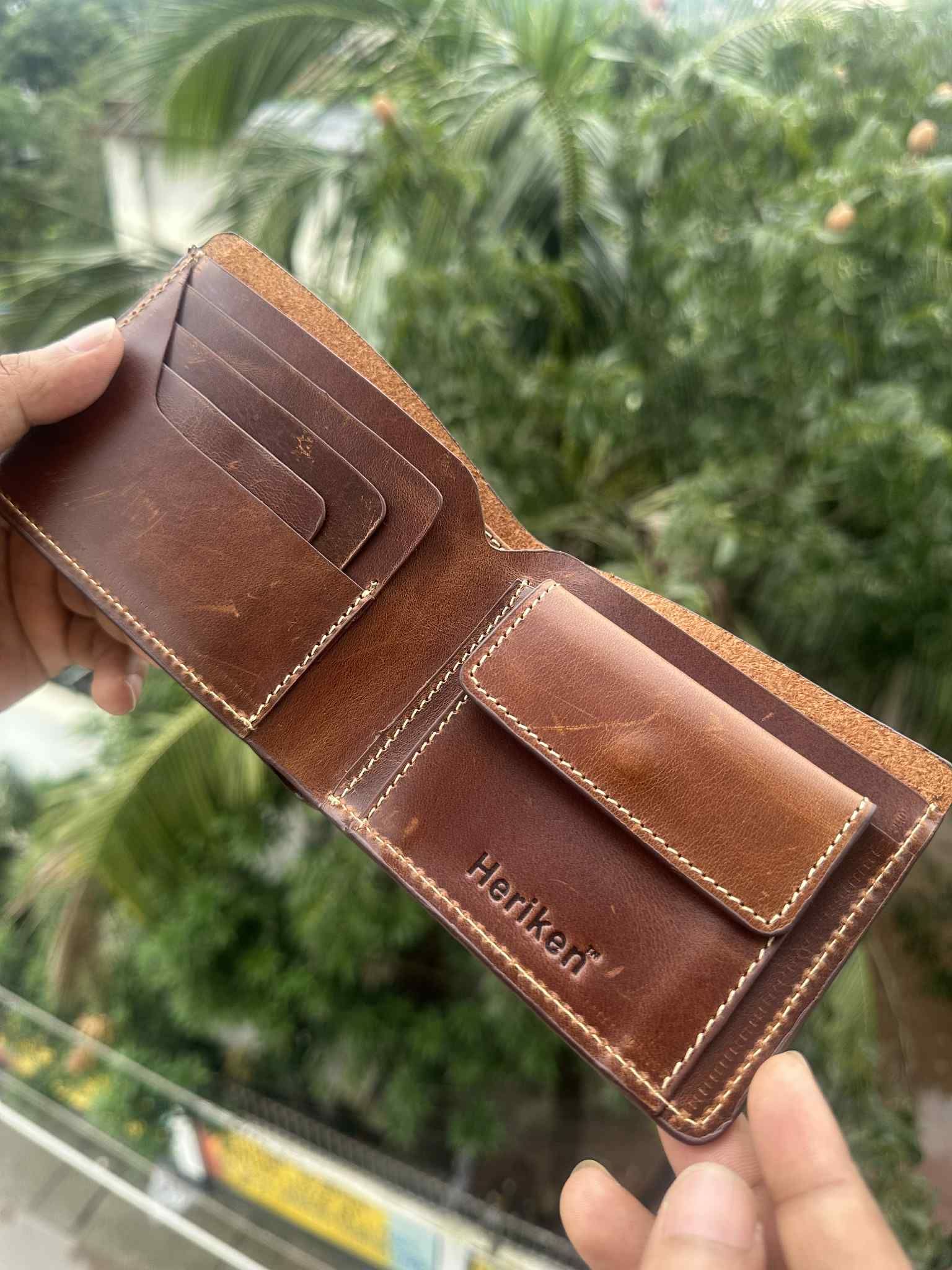 Heriken StripeCraft Genuine Leather Wallet