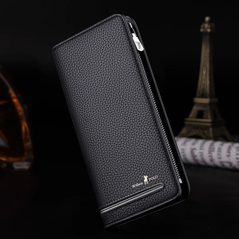 WilliamPOLO Luxury Zipper Long Wallet